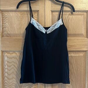 GapBody - Beautiful Black & White Lace Lingerie Tank Cami Top - Medium